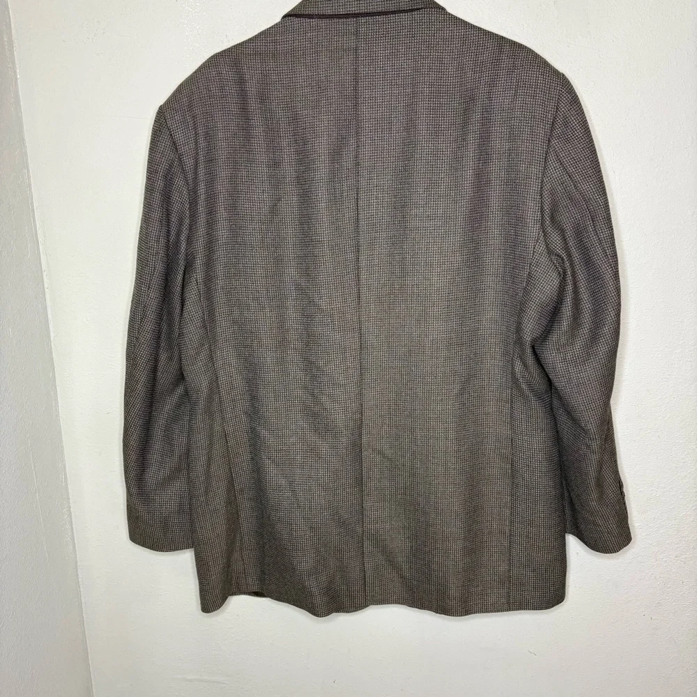 Haggar Classic Brown Wool Blend Sport Coat Size 44R